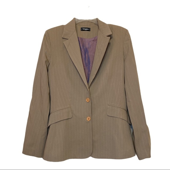 Sinequanone Made in France khaki 2 buttons blazer women size Medium - Picture 1 of 9